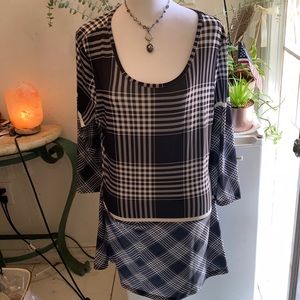🆕NWOT Adorable Plaid Black and White dress. Very proper and cute!